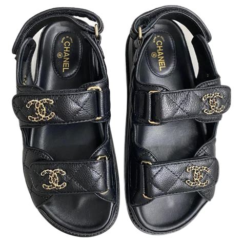 chanel dad velcro sandals|chanel dad sandals for sale.